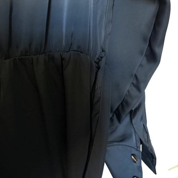 BTFBM Dress Women's Midi Dark Blue Long Sleeve Evening Size L - Picture 9 of 14